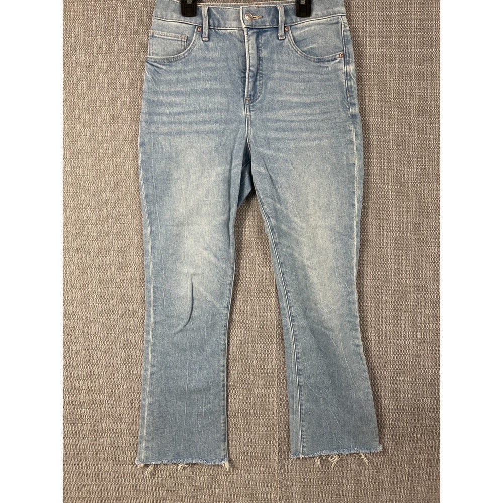 Express Bootcut Jeans Womens 2R Blue Denim Cotton Stretch Medium Wash Streetwear